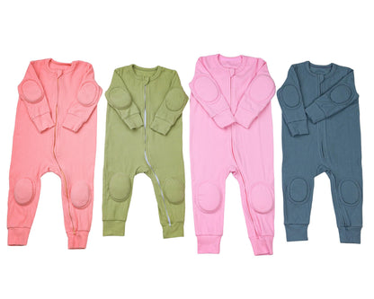 NurtureNauts Scootadillo® Padded Baby Romper — 100% Cotton
