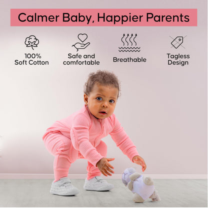 NurtureNauts Scootadillo® Padded Baby Romper — 100% Cotton