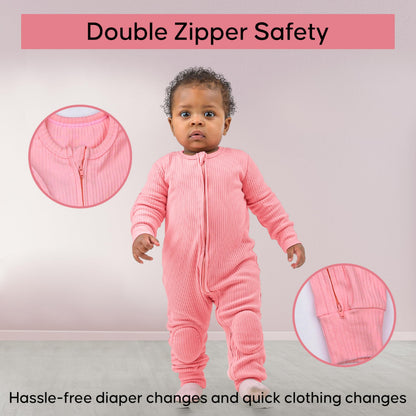 NurtureNauts Scootadillo® Padded Baby Romper — 100% Cotton