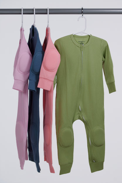 NurtureNauts Scootadillo® Padded Baby Romper — 100% Cotton
