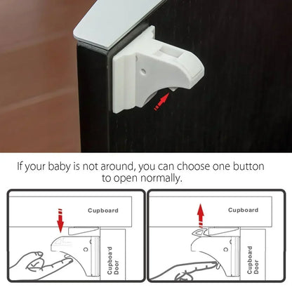 Magnetic Baby Safety Drawer Locks | No-Drill Cabinet Protection