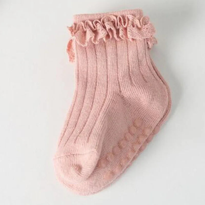 4-Pack Baby Non-Slip Cotton Socks — Autumn/Winter