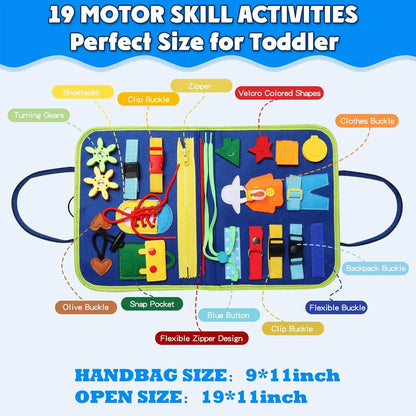 Montessori Busy Board for Toddlers — Travel-Friendly Sensory Learning Toy