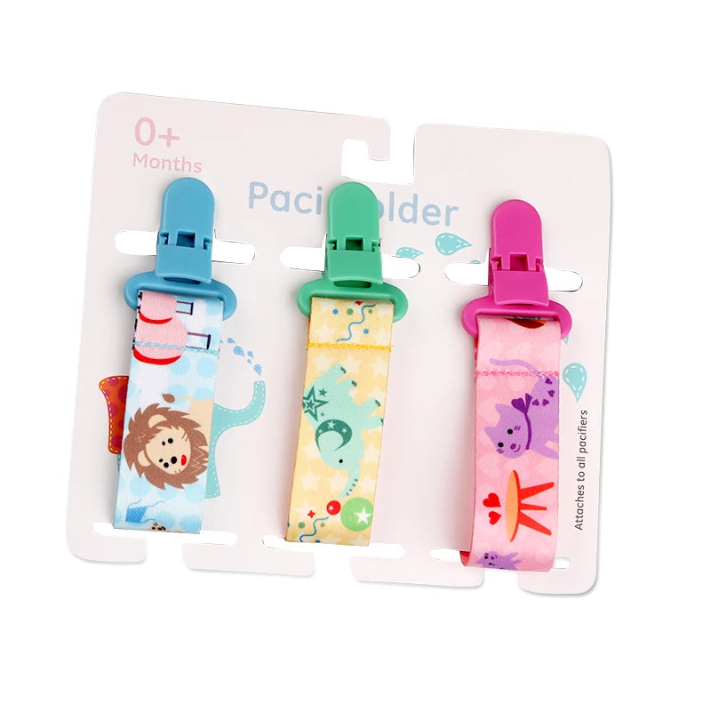 3-Pack Baby Pacifier Clips – Durable Soother Holder & Nipple Chain