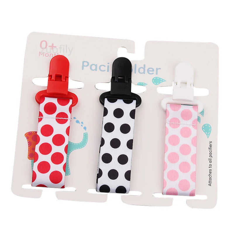 3-Pack Baby Pacifier Clips – Durable Soother Holder & Nipple Chain
