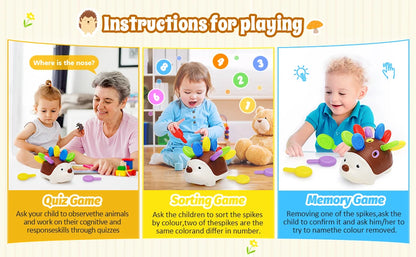 Montessori Sensory Hedgehog Toy — Fine Motor Skills for Ages 1–4