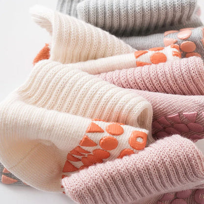3-Pack Kids Non-Slip Breathable Cotton Floor Socks