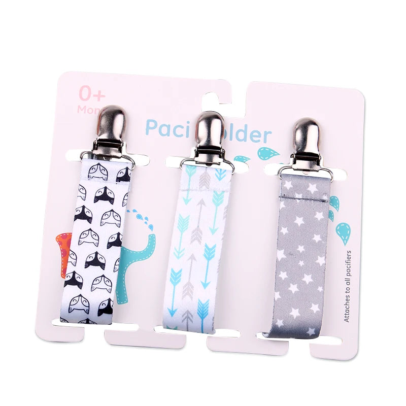 3-Pack Baby Pacifier Clips – Durable Soother Holder & Nipple Chain
