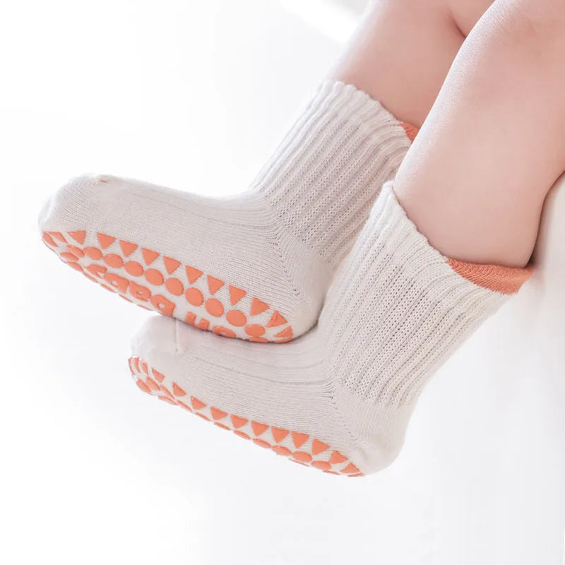 3-Pack Kids Non-Slip Breathable Cotton Floor Socks, view 3
