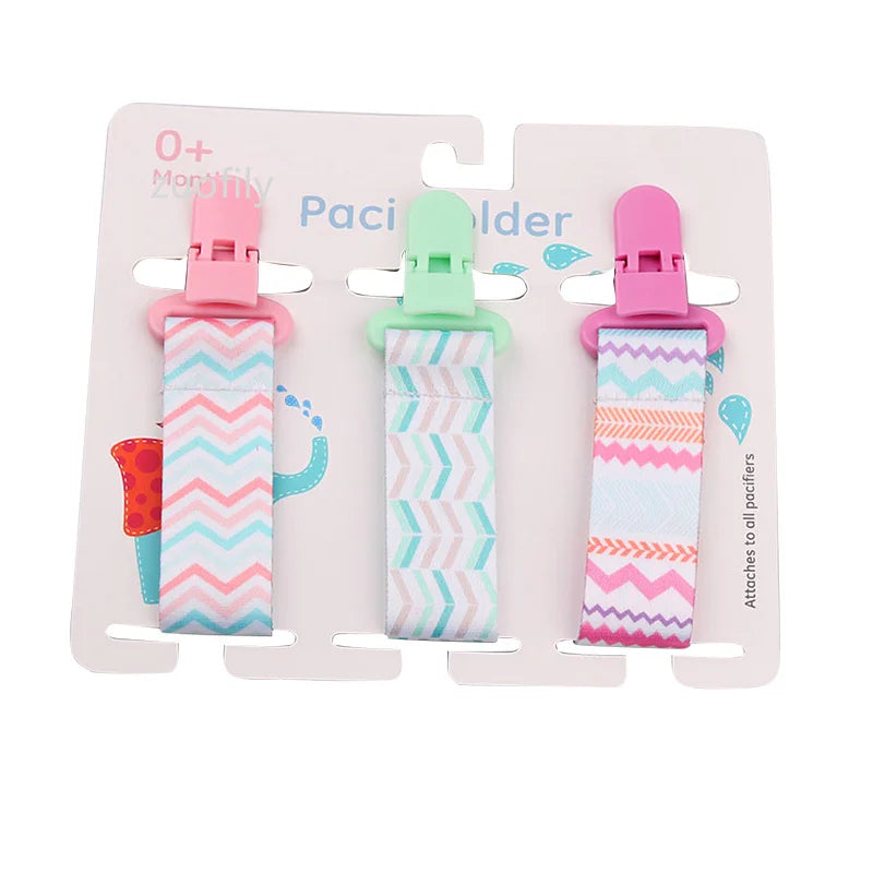 3-Pack Baby Pacifier Clips – Durable Soother Holder & Nipple Chain