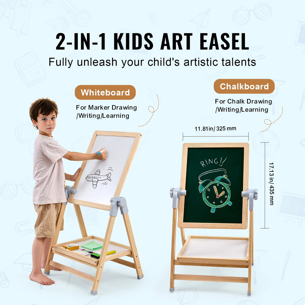 Magnetic Doodle Easel for Little Creators, view 2