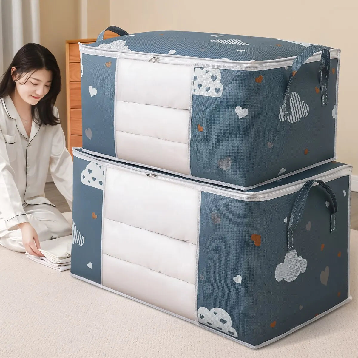 Family Wardrobe Storage Bag for clothing and linen organization
