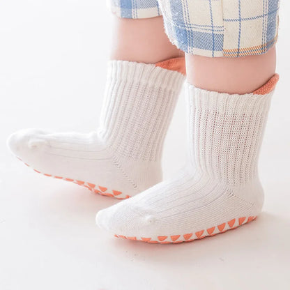3-Pack Kids Non-Slip Breathable Cotton Floor Socks