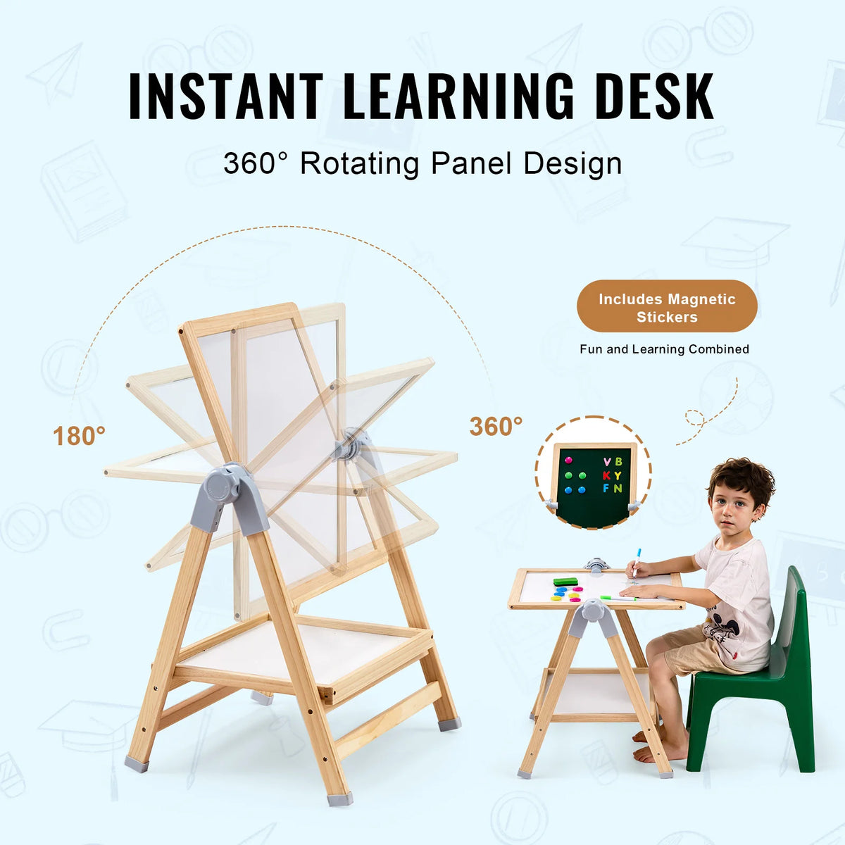 Magnetic Doodle Easel for Little Creators, view 3