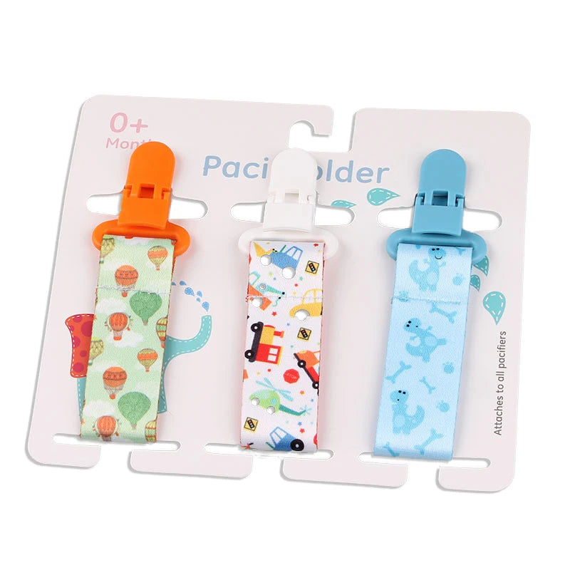 3-Pack Baby Pacifier Clips – Durable Soother Holder & Nipple Chain