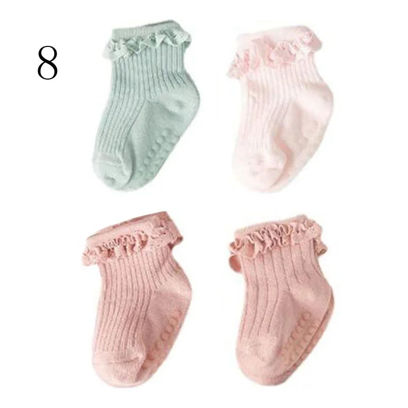 4-Pack Baby Non-Slip Cotton Socks — Autumn/Winter