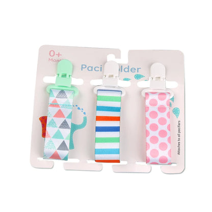 3-Pack Baby Pacifier Clips – Durable Soother Holder & Nipple Chain