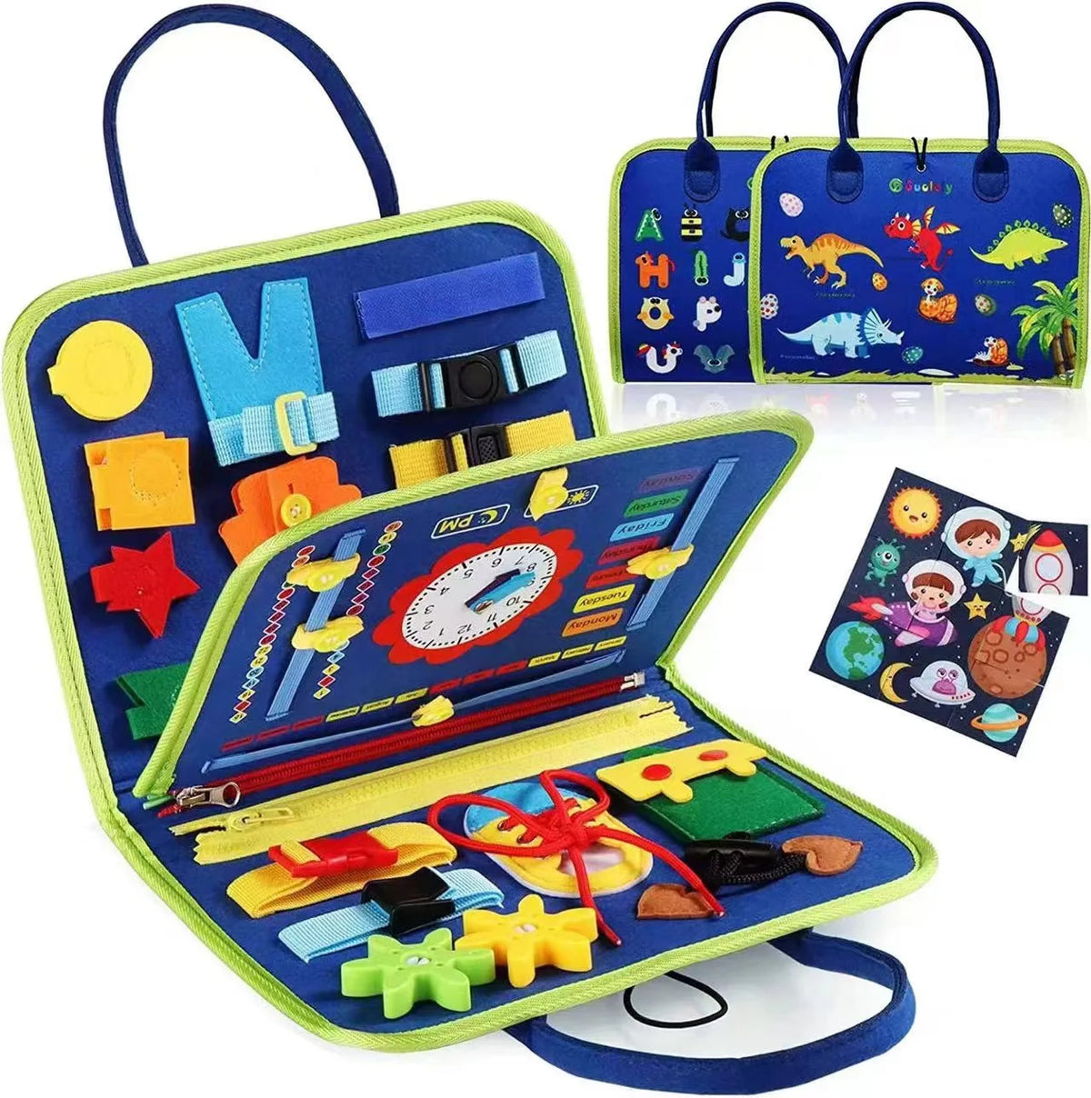 Montessori Busy Board for Toddlers — Travel-Friendly Sensory Learning Toy