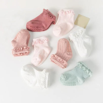 4-Pack Baby Non-Slip Cotton Socks