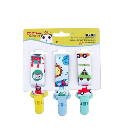 3-Pack Baby Pacifier Clips – Durable Soother Holder & Nipple Chain