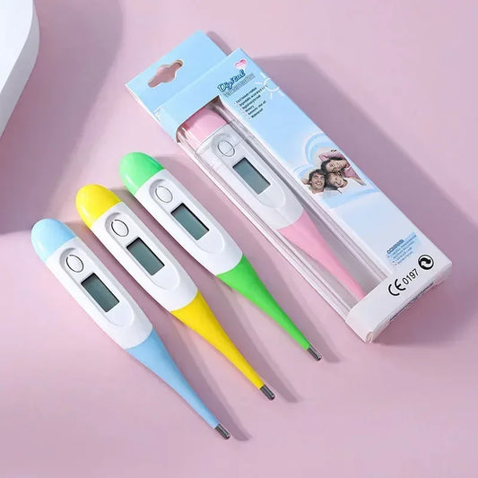 Digital thermometer with soft tip for babies and kids