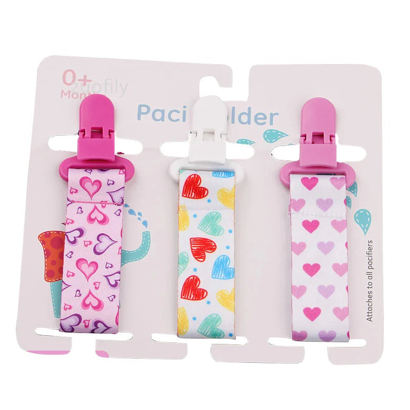 3-Pack Baby Pacifier Clips – Durable Soother Holder & Nipple Chain