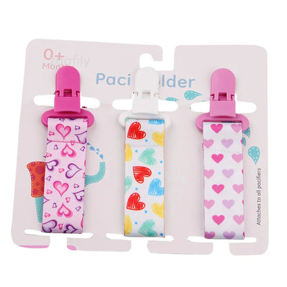 3-Pack Baby Pacifier Clips – Durable Soother Holder & Nipple Chain