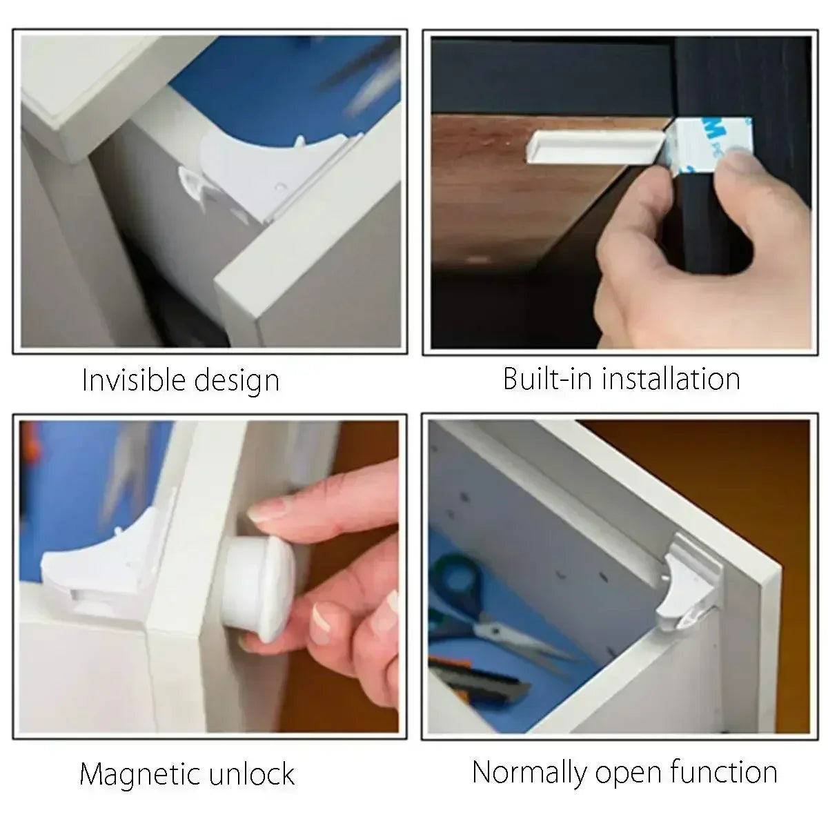 Magnetic Baby Safety Drawer Locks | No-Drill Cabinet Protection