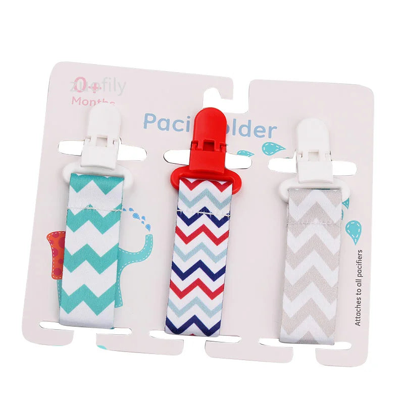 3-Pack Baby Pacifier Clips – Durable Soother Holder & Nipple Chain