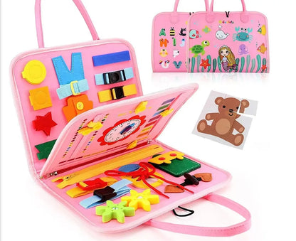 Montessori Busy Board for Toddlers — Travel-Friendly Sensory Learning Toy