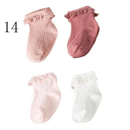 4-Pack Baby Non-Slip Cotton Socks — Autumn/Winter