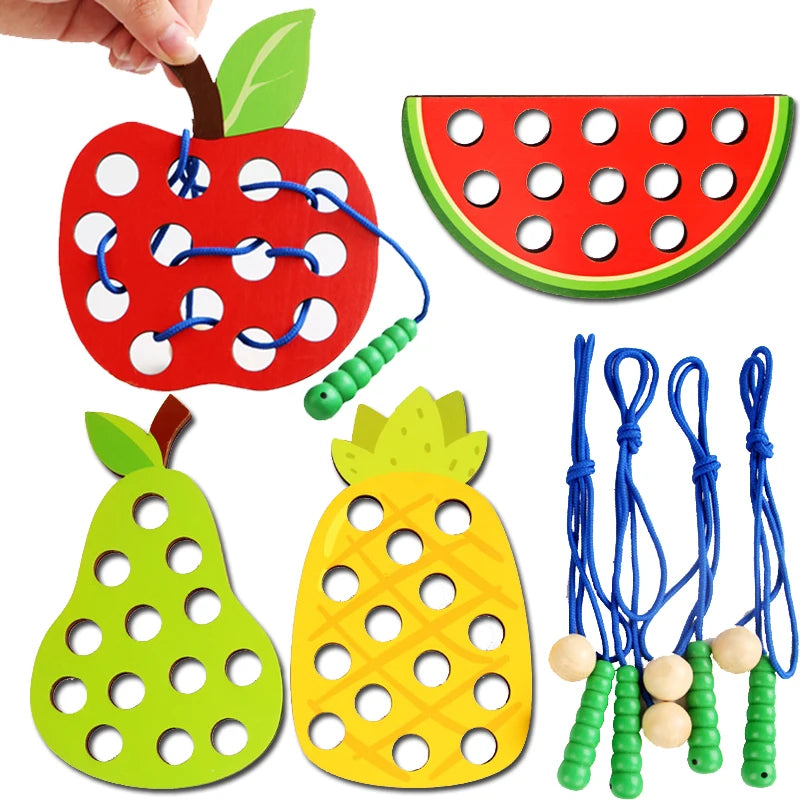 Fruit Lacing Activity Set for supervised hands-on play