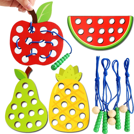 Fruit Lacing Activity Set for supervised hands-on play