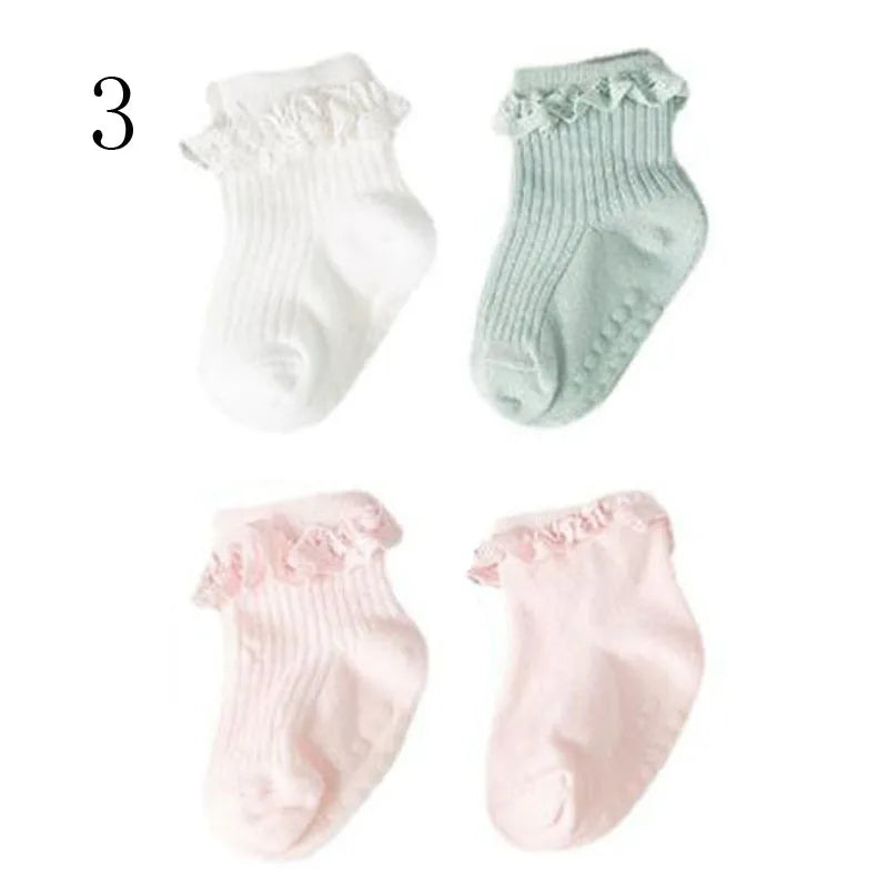 4-Pack Baby Non-Slip Cotton Socks — Autumn/Winter