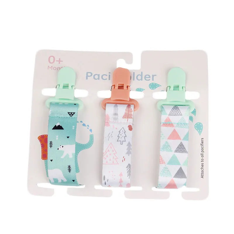 3-Pack Baby Pacifier Clips – Durable Soother Holder & Nipple Chain