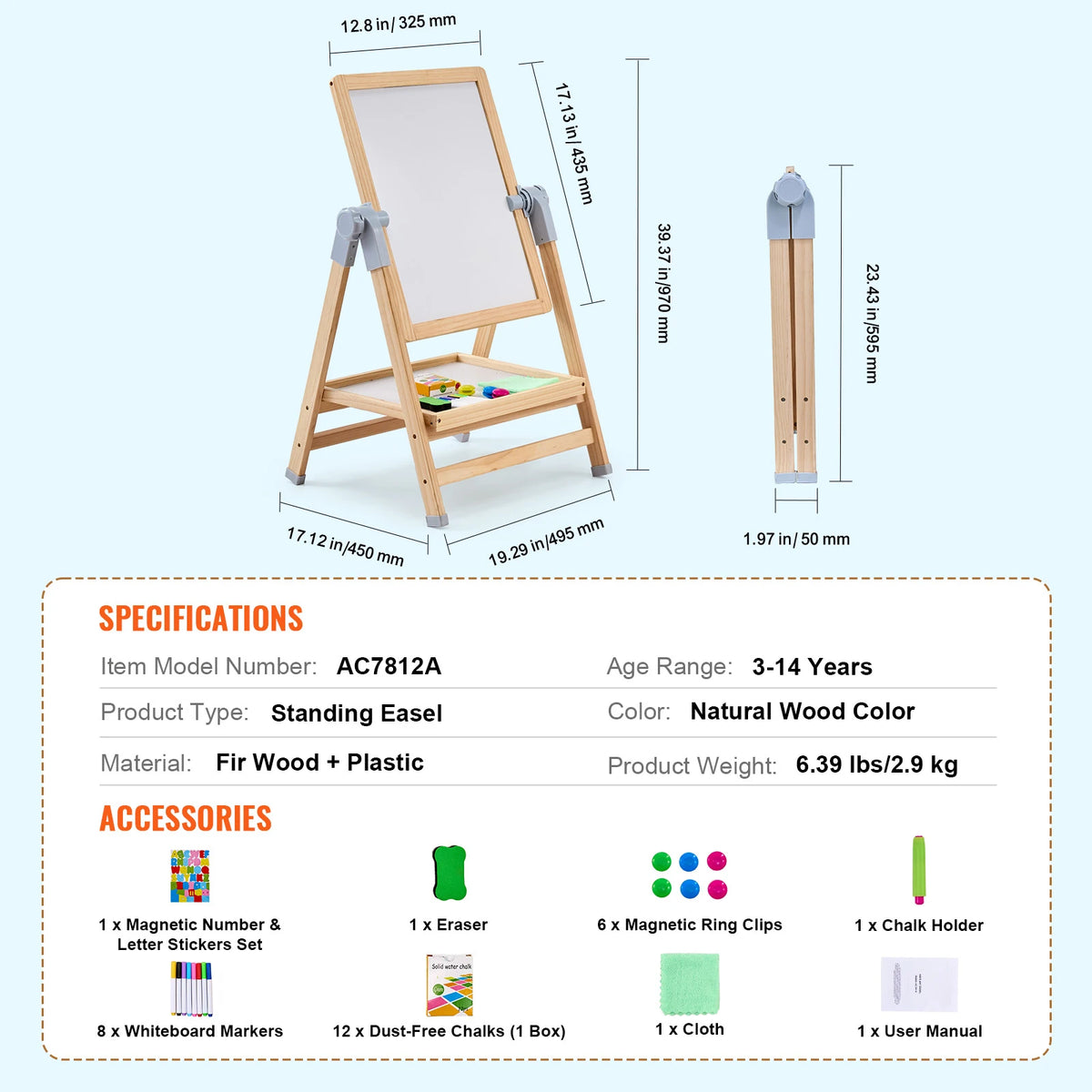 Magnetic Doodle Easel for Little Creators