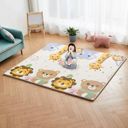Double Sided Educational Baby Play Mat – Large Foldable Foam Activity Rug | 5 Sizes, Safe Crawling Carpet for Kids & Toddlers