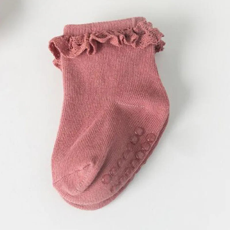 4-Pack Baby Non-Slip Cotton Socks — Autumn/Winter