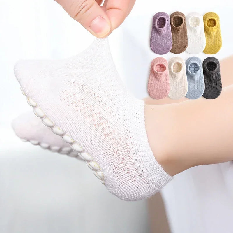 Newborn summer mesh non-slip baby socks, view 2